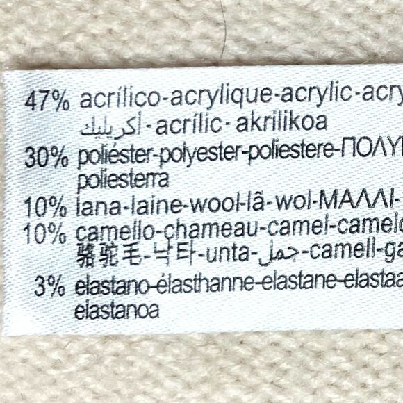 Zara Polo Collar Wool Blend Knit Mini Dress in Cream Women’s M - Picture 6 of 7